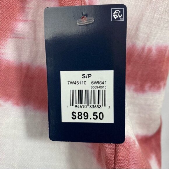 Lucky Brand Women's NWT White Modal Tie Dye Peasant BOHO Tunic Blouse S/C54 - Picture 6 of 9